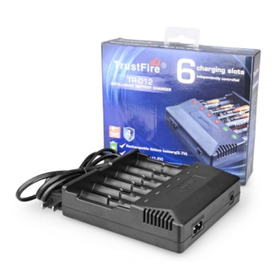 TrustFire TR - 012 LCD Display Charger AC110 - 240V 6-slot