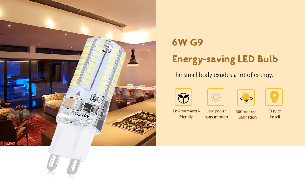 6W G9 LED Bulb Spotlight for Daily Use AC220V 5PCS