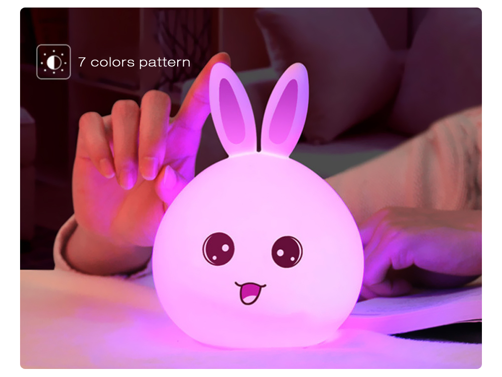 USB Lovely Rabbit Silicone LED Night Light