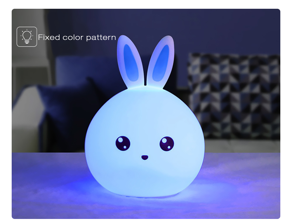 USB Lovely Rabbit Silicone LED Night Light