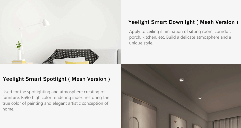 Yeelight YLSD04YL 220V 5W Smart Spotlight Mesh Edition ( Xiaomi Ecosystem Product ) - White spotlight